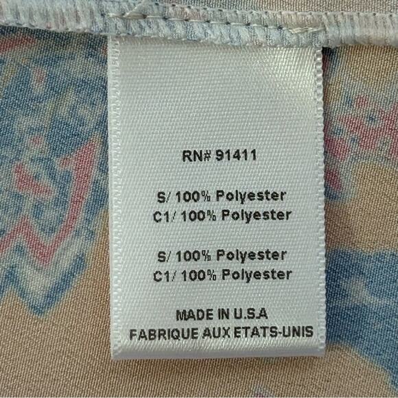 Clover Canyon Halter Scarf Maxi Dress Size S Mustard Gold Blue Sleeveless - Picture 12 of 14